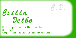 csilla delbo business card